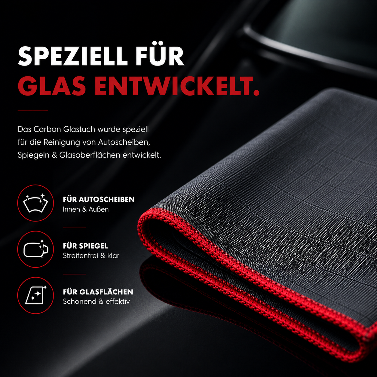 Glas Carbon Mikrofasertuch
