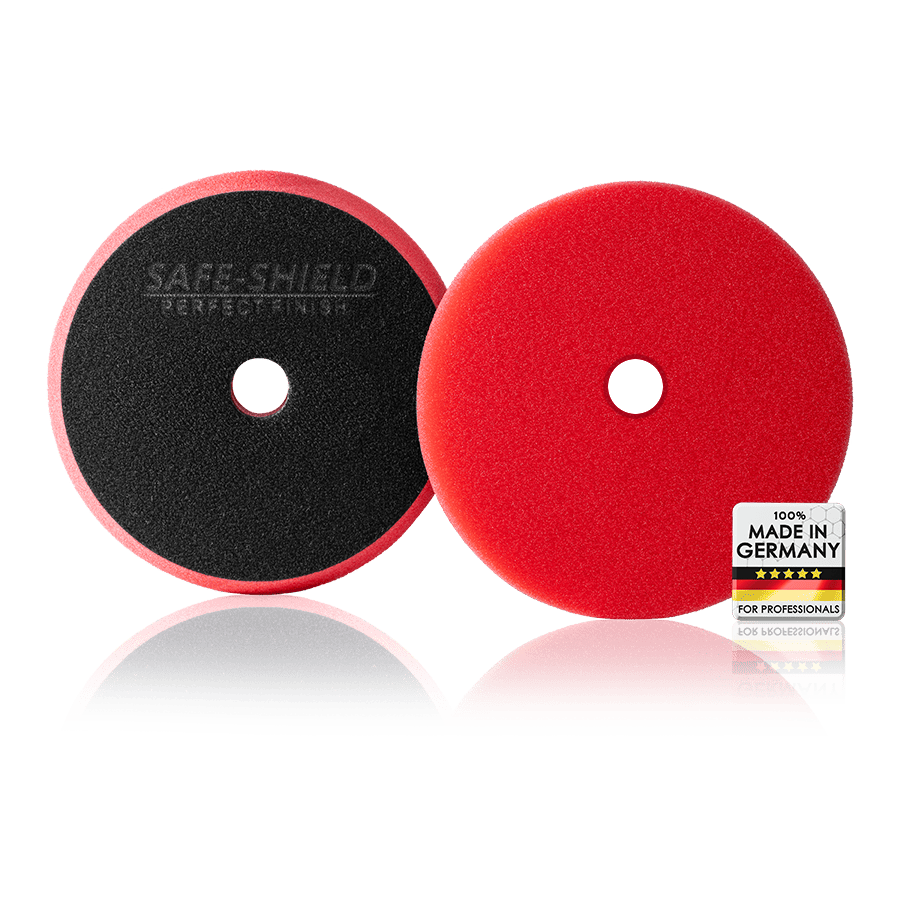 Safe-Shield Perfect Finish polishing pad showing the polishing face and hook-and-loop backing