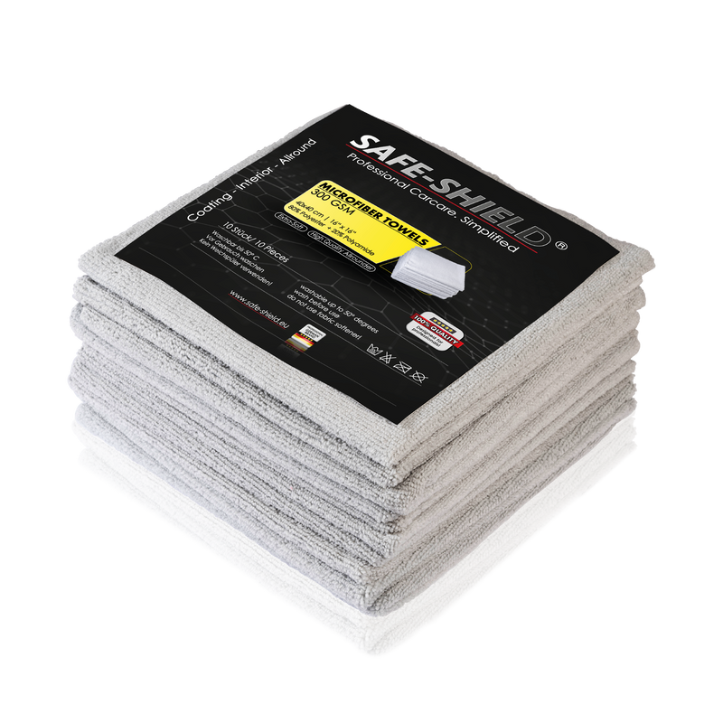 Grey Safe-Shield 300 GSM coating microfibre towels