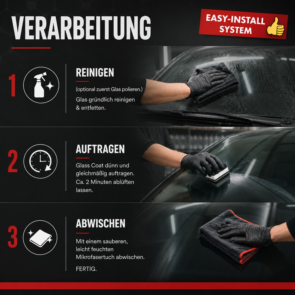 anleitung fuer glas und schieben versiegeln
