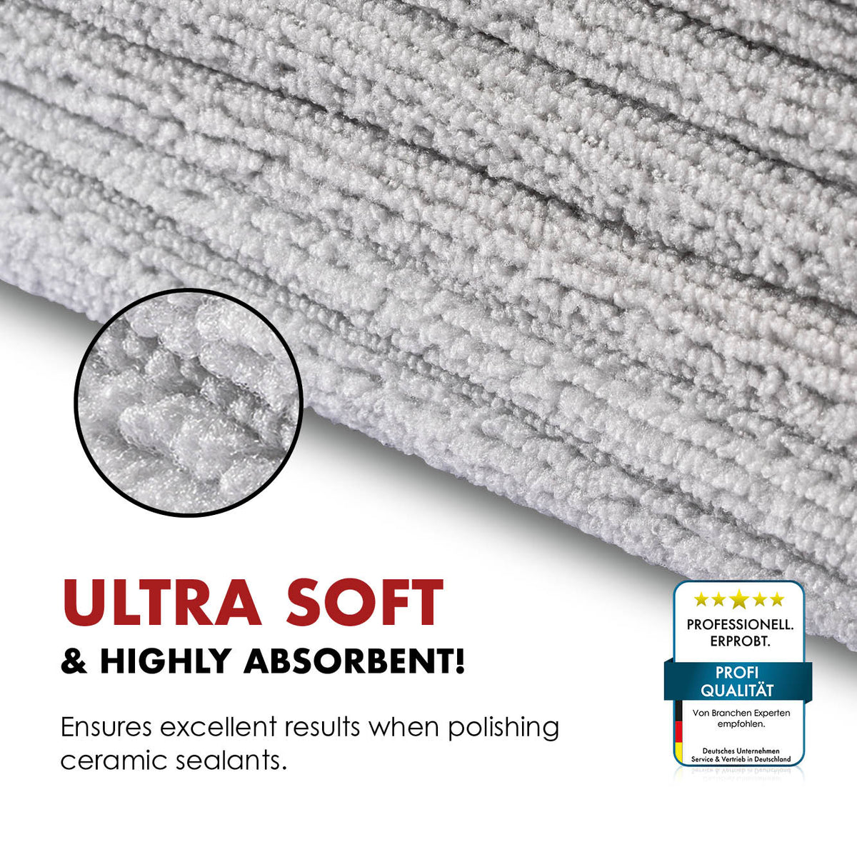 Close-up of the soft fibres of the Safe-Shield 300 GSM coating cloth.